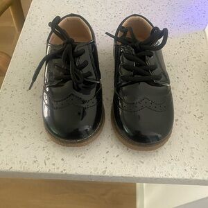 Classic Black Kids Dress Shoes